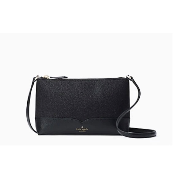 kate spade Bags Kate Spade Lola Glitter Crossbody Black Poshmark